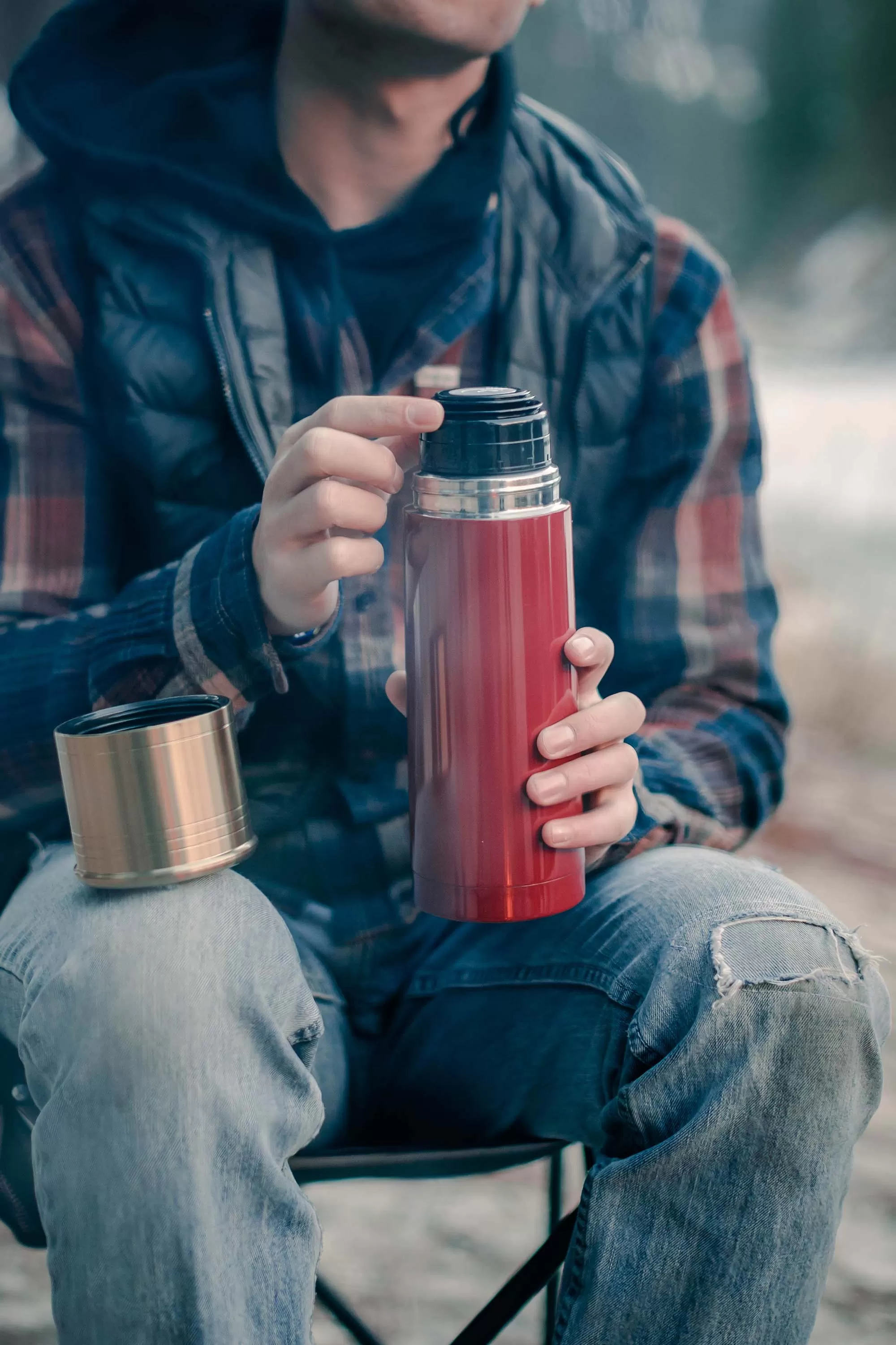 12 Ga Shotshell Thermal Bottle - 25 Oz - Red