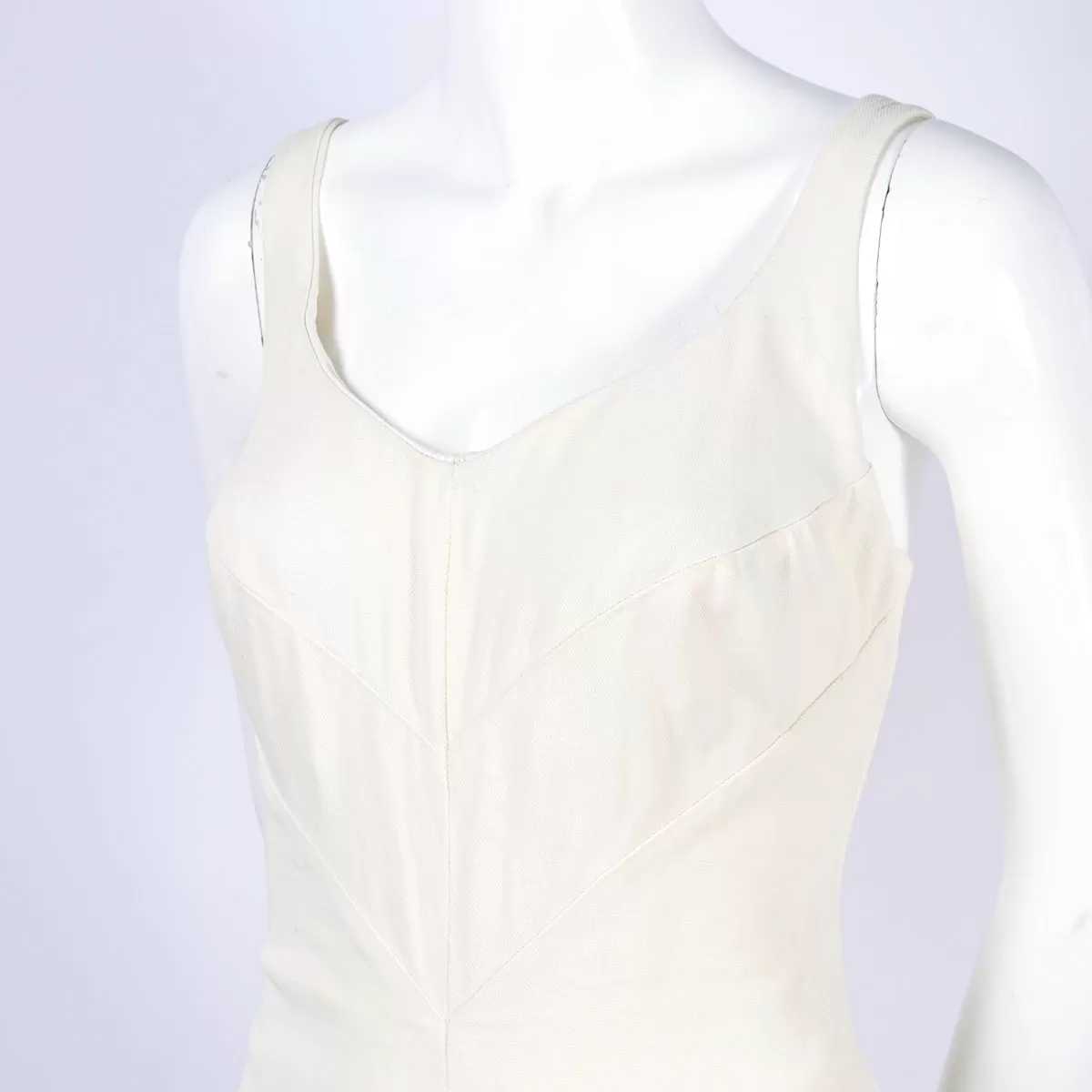 1950s Caltex of California White One Piece Swimsuit