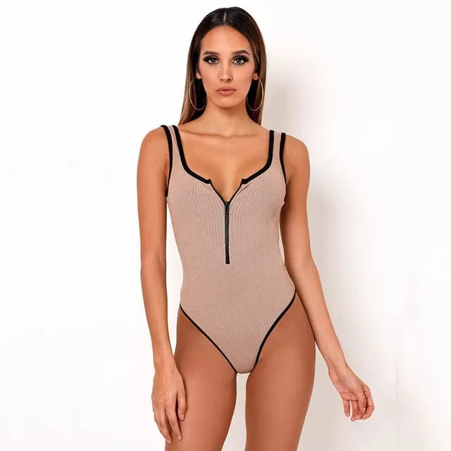 2021 Striped Swimwear One Piece Swimsuit Women Backless Swimsuit Sport Bodysuit Sizes S - L