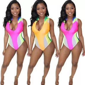 2021 Summer Sports One Piece Swimsuit Women Sizes S - XL