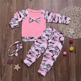 2pcs Pink Camo Tracksuit Set