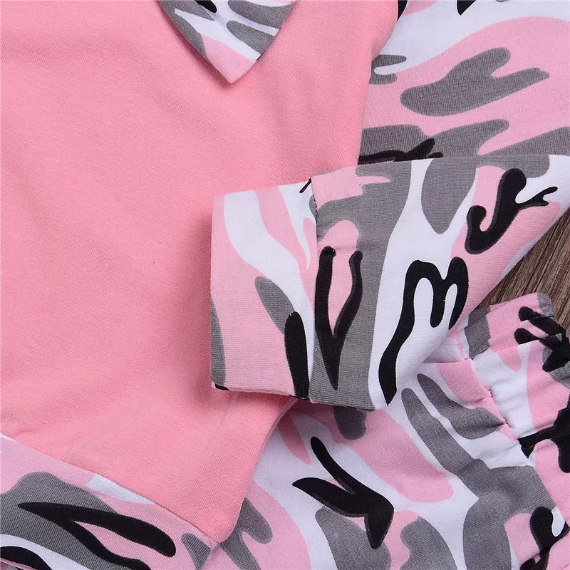 2pcs Pink Camo Tracksuit Set