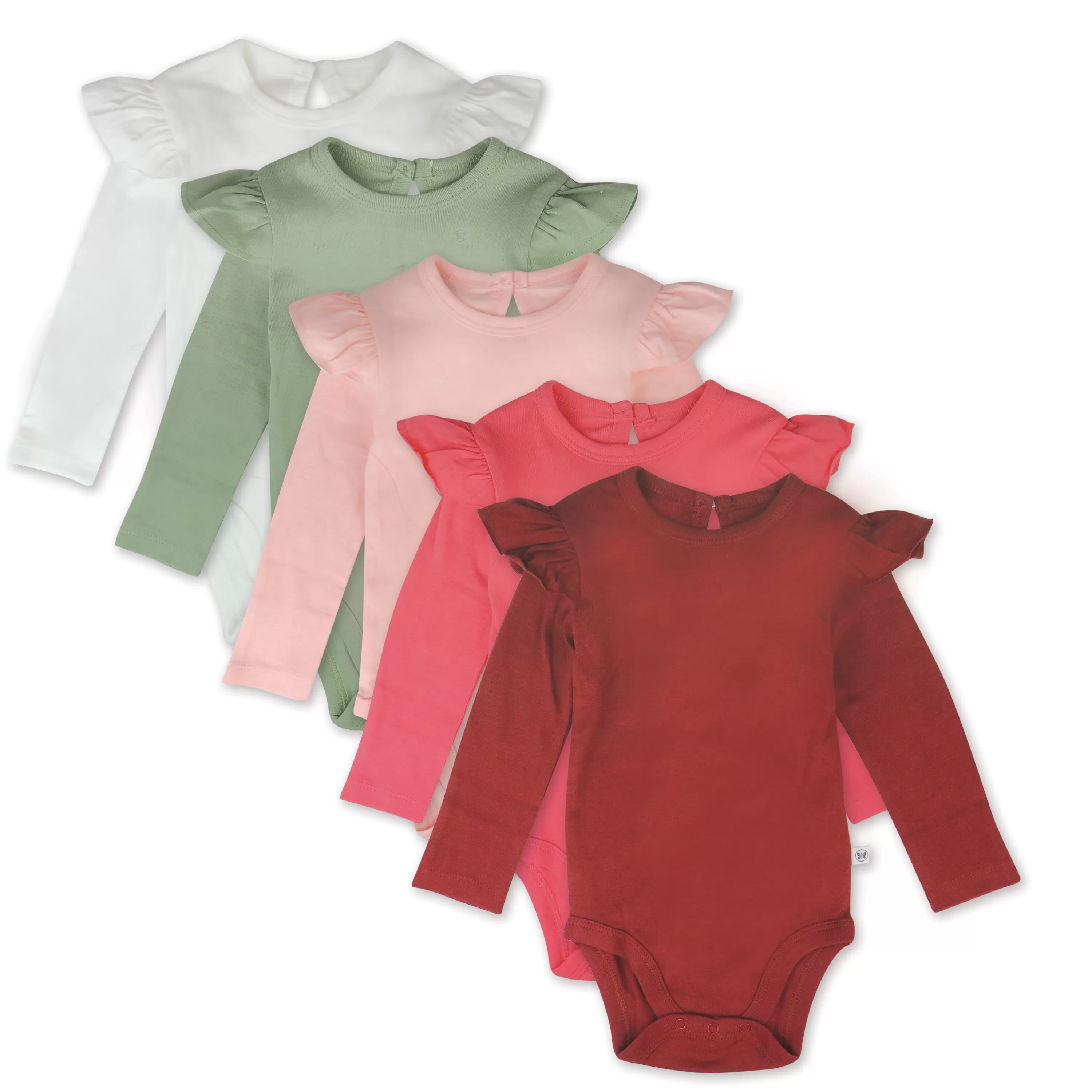 5-Pack Organic Cotton Long Sleeve Bodysuits