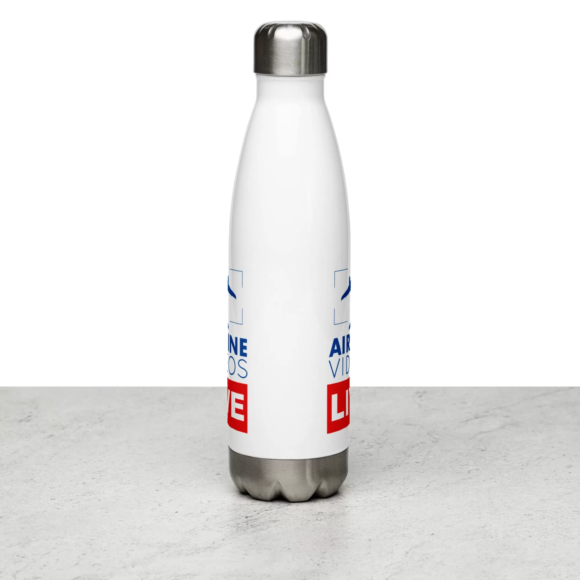 AIRLINE VIDEOS LIVE Stainless Steel Water Bottle