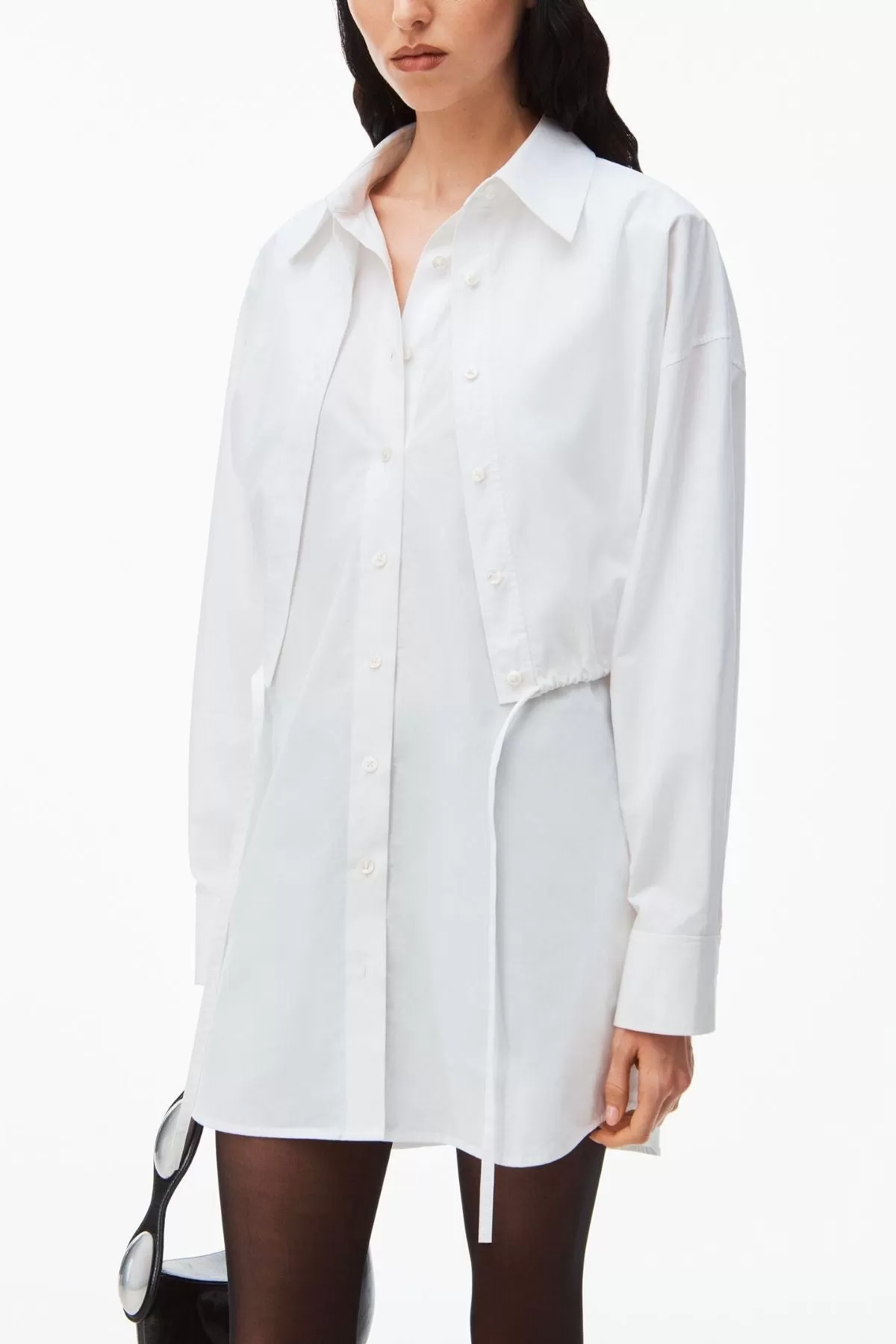 alexanderwang.t Double Layered Shirt Dress - White