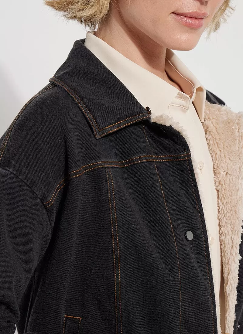 Andi Denim Jacket w Sherpa Trim