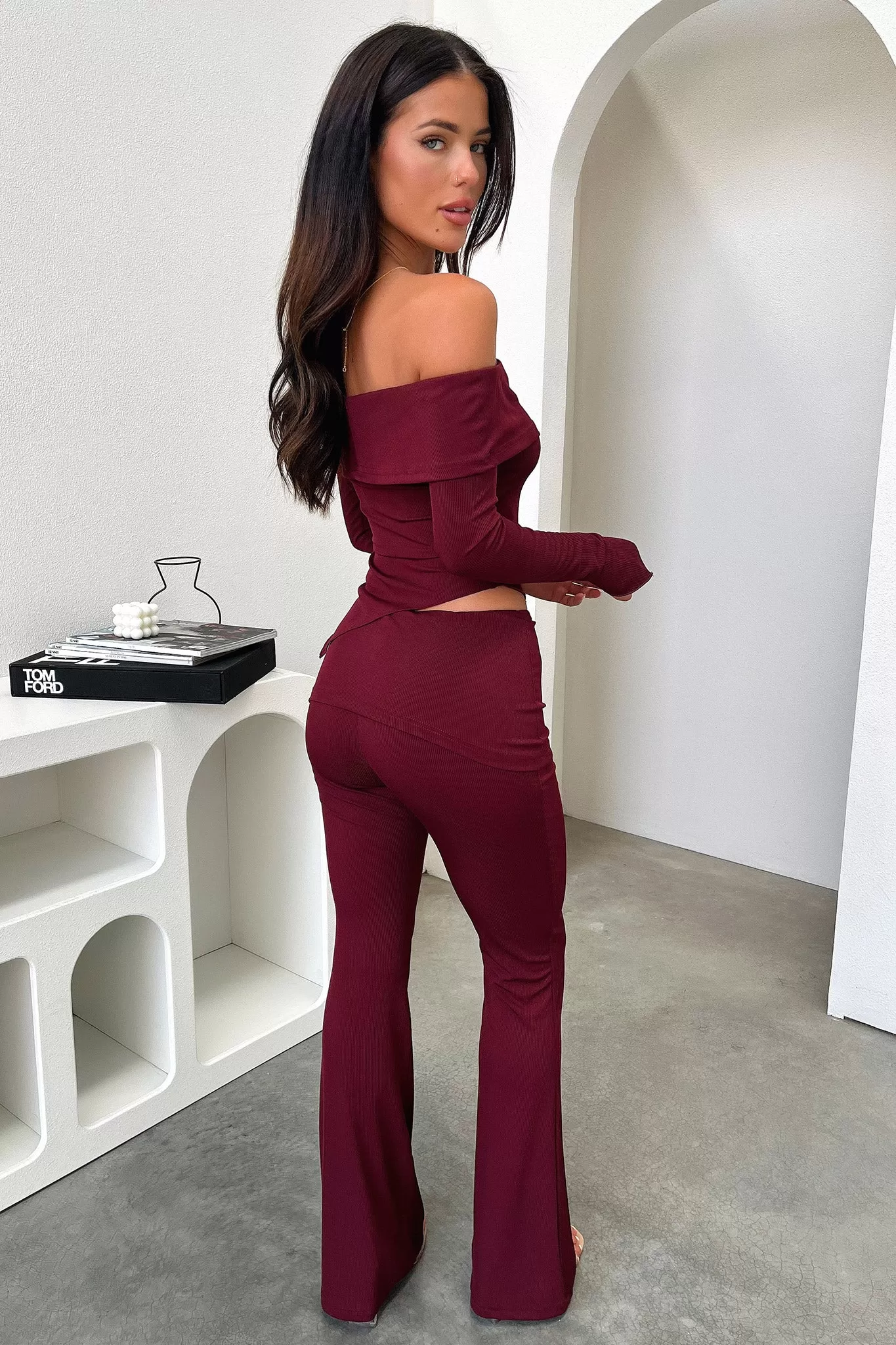 Aniston Pants - Burgundy