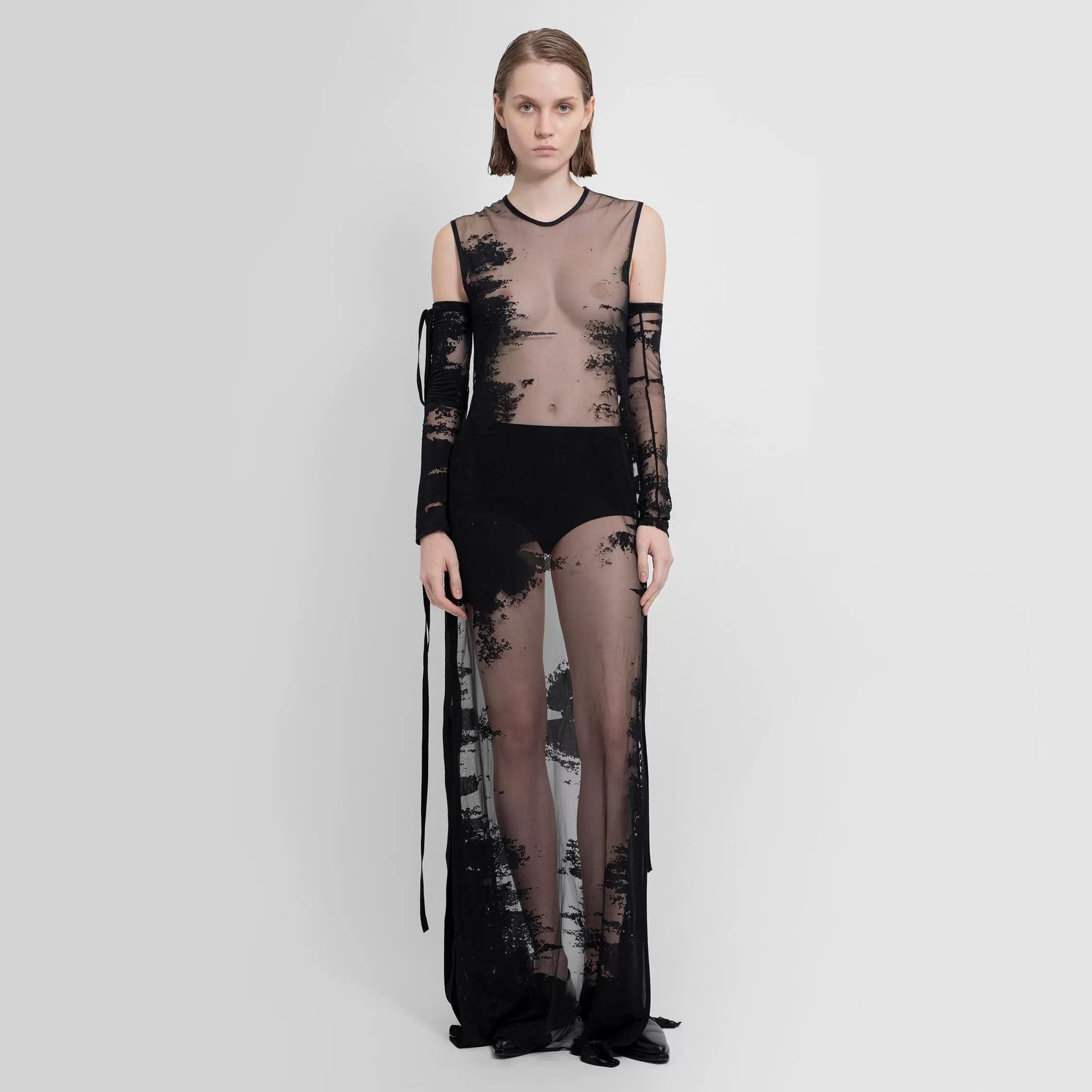 ANN DEMEULEMEESTER WOMAN BLACK DRESSES