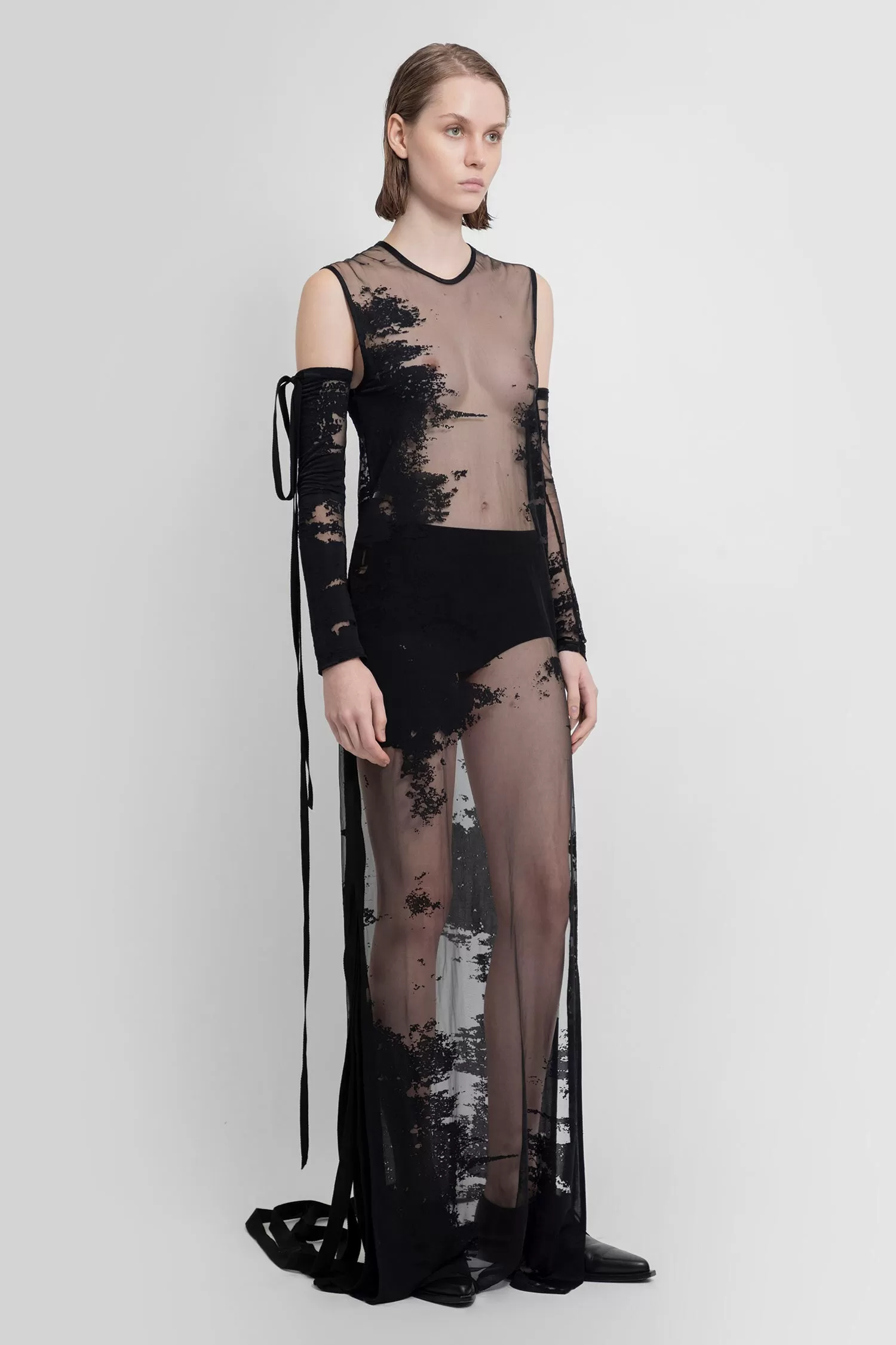 ANN DEMEULEMEESTER WOMAN BLACK DRESSES