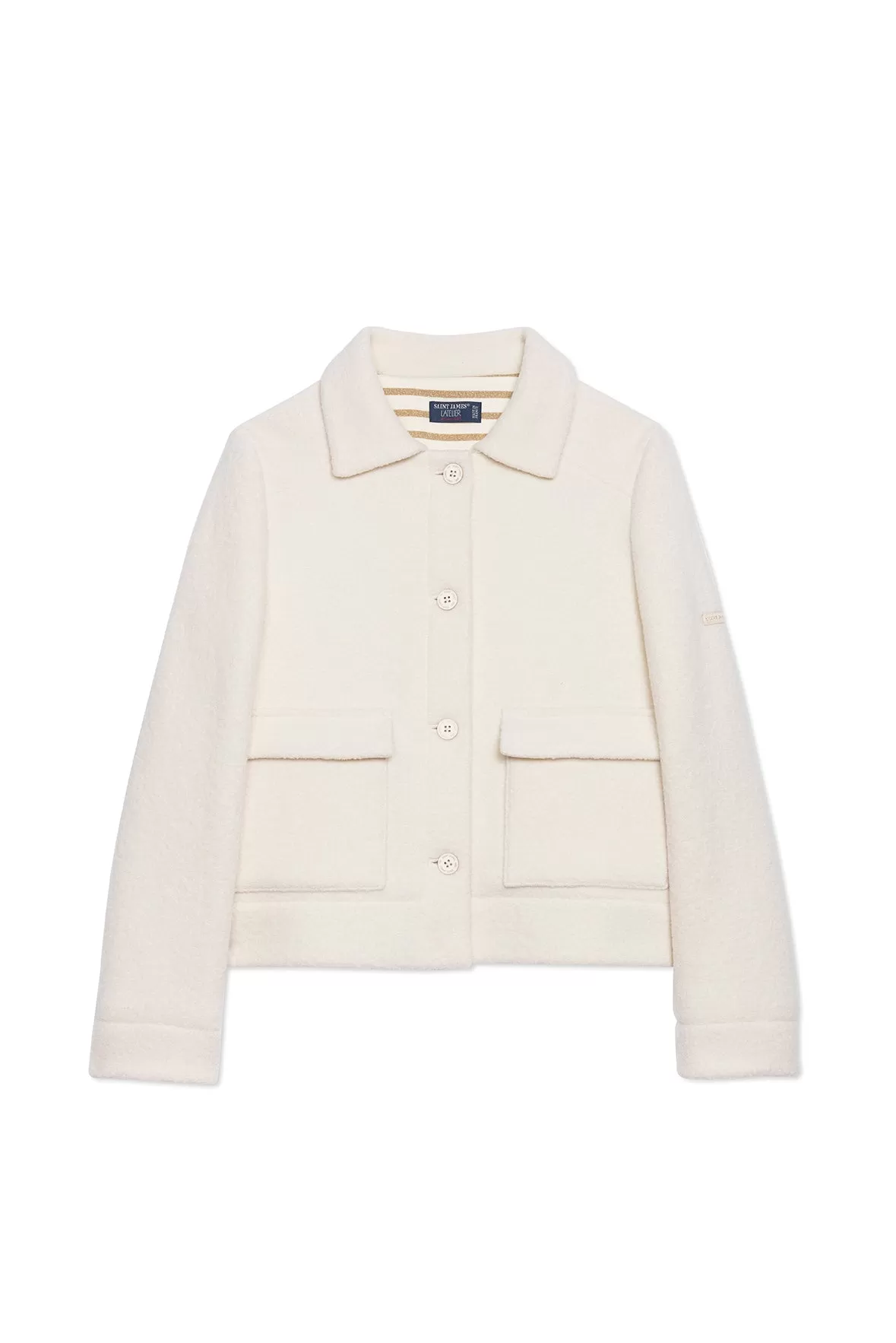 ARDECHE - Boiled Wool Jacket with Patch Pockets for Women (WINTER WHITE)