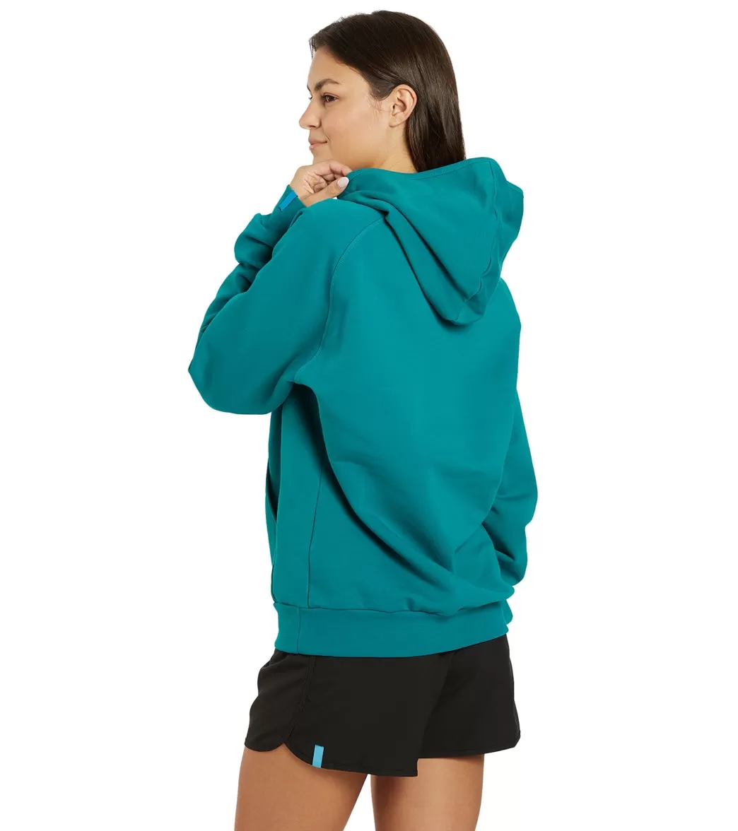 Arena Unisex Logo Pullover Hoodie Green Lake