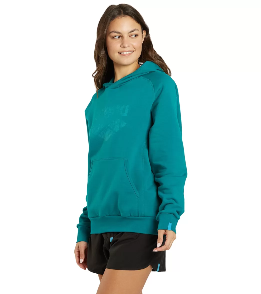 Arena Unisex Logo Pullover Hoodie Green Lake