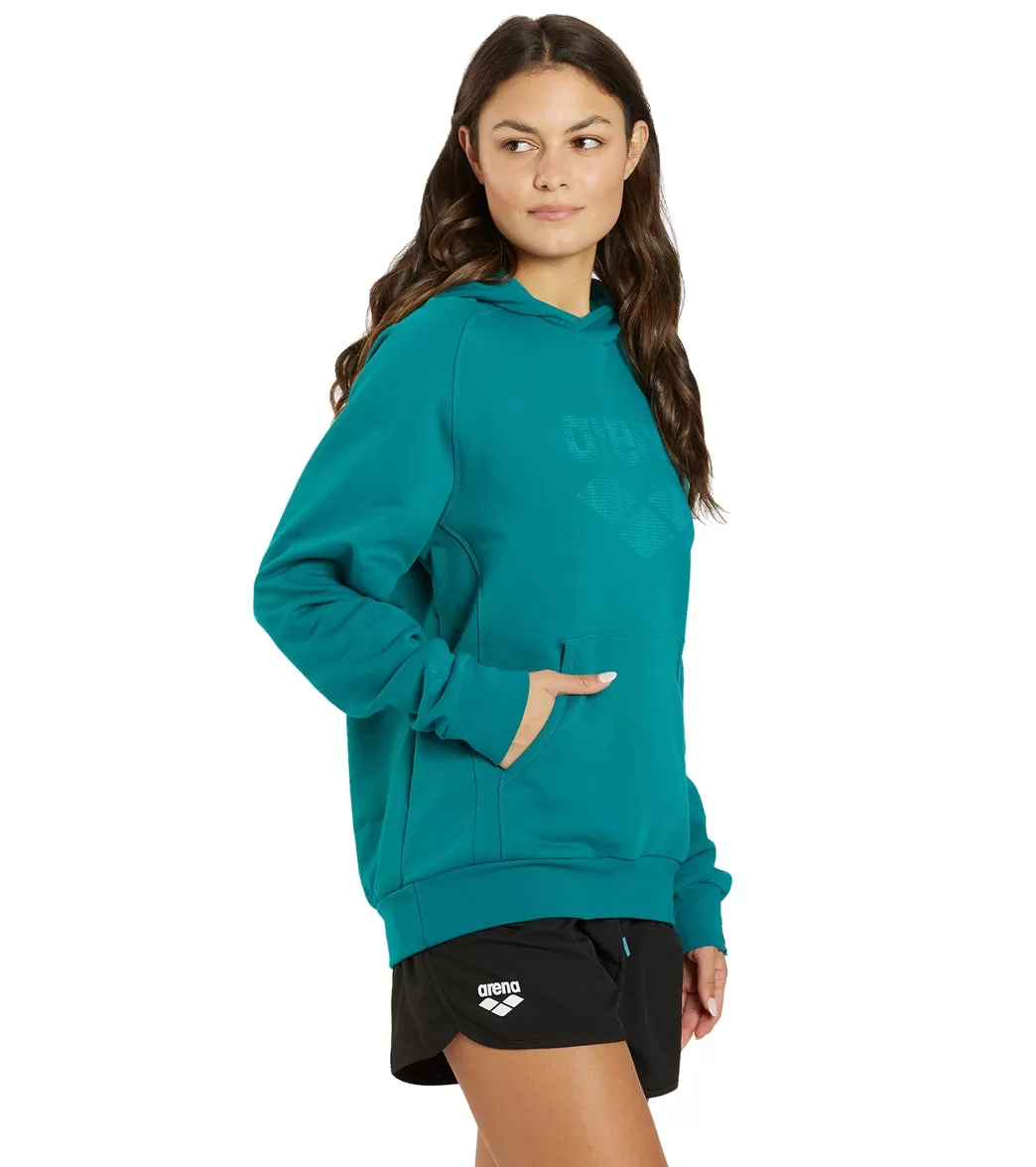 Arena Unisex Logo Pullover Hoodie Green Lake