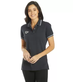 Arena Women's Team Line Short Sleeve Polo Navy