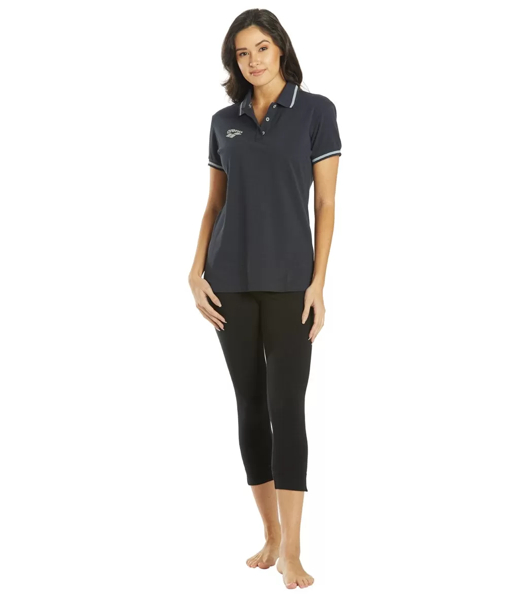 Arena Women's Team Line Short Sleeve Polo Navy