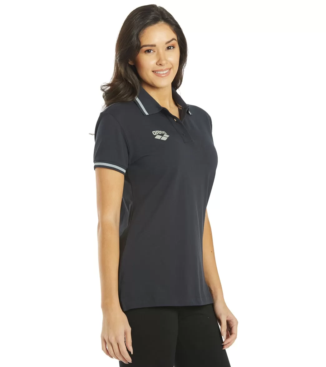 Arena Women's Team Line Short Sleeve Polo Navy