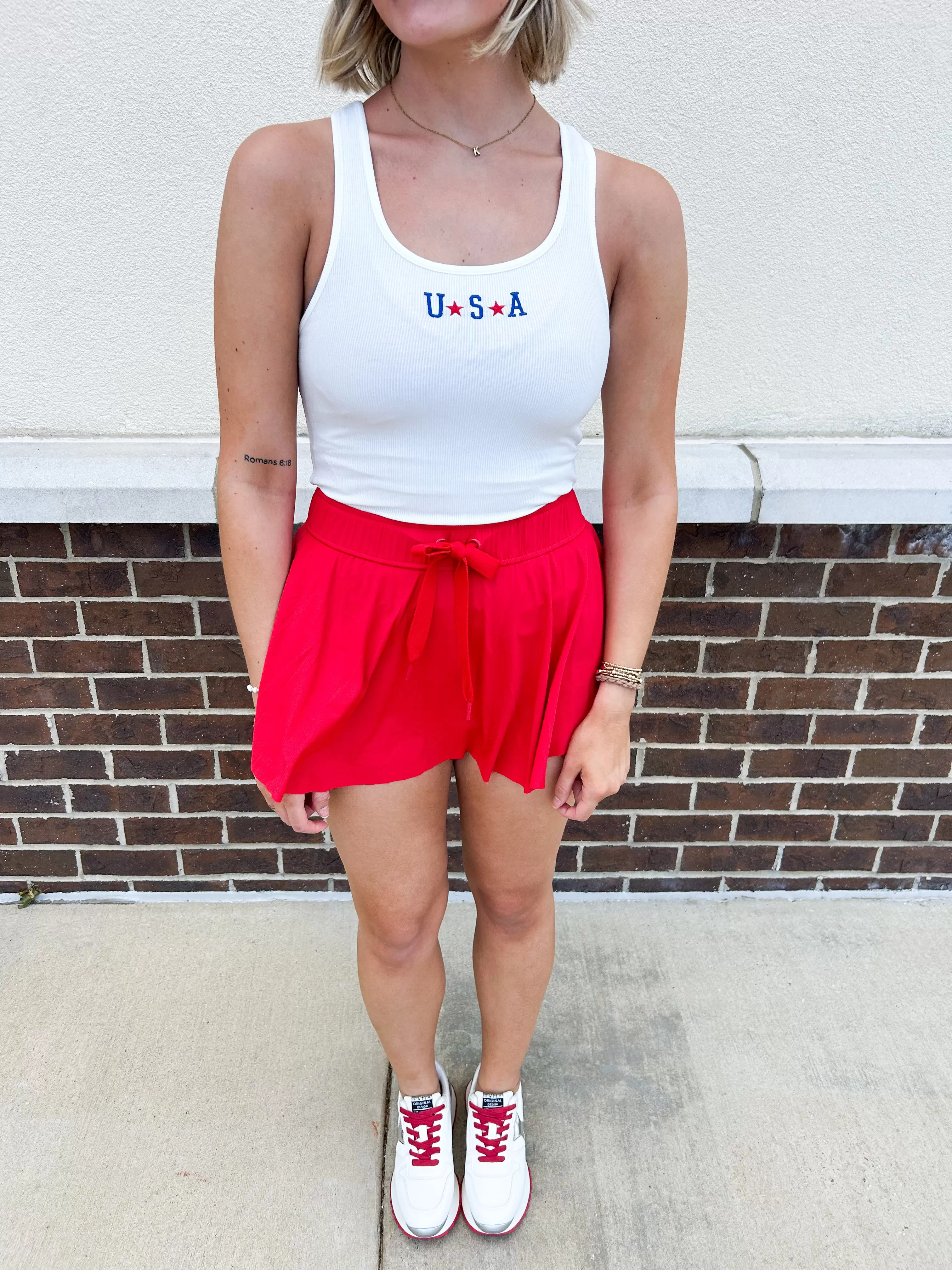 Athleisure Skort// Red