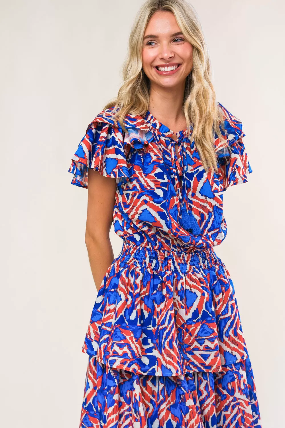 BACK TO FUN WOVEN MIDI DRESS