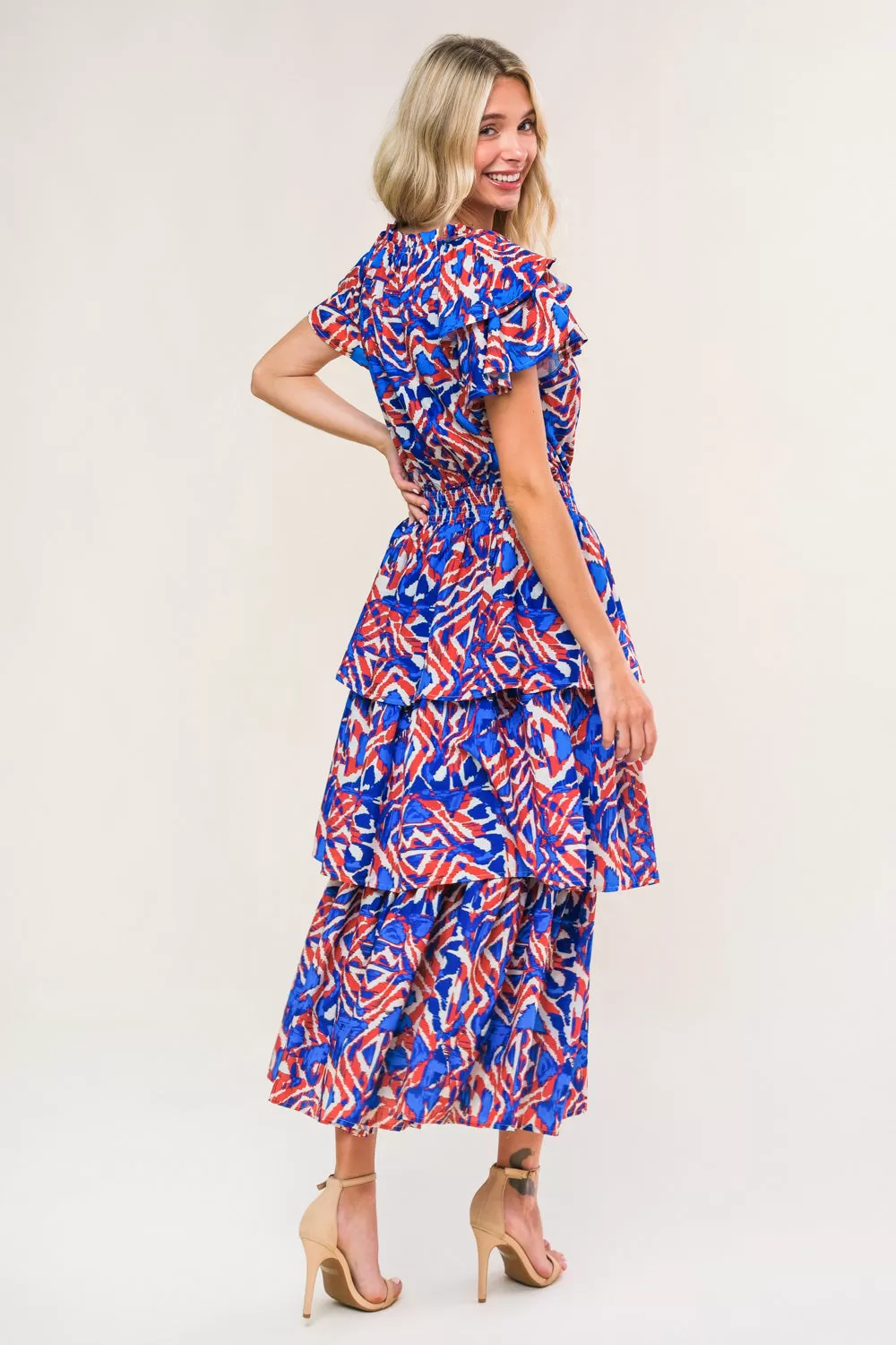 BACK TO FUN WOVEN MIDI DRESS