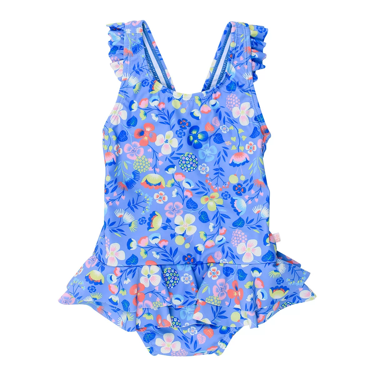 Bebe Emma Floral Swim Suit With Frill (Size 00-2)