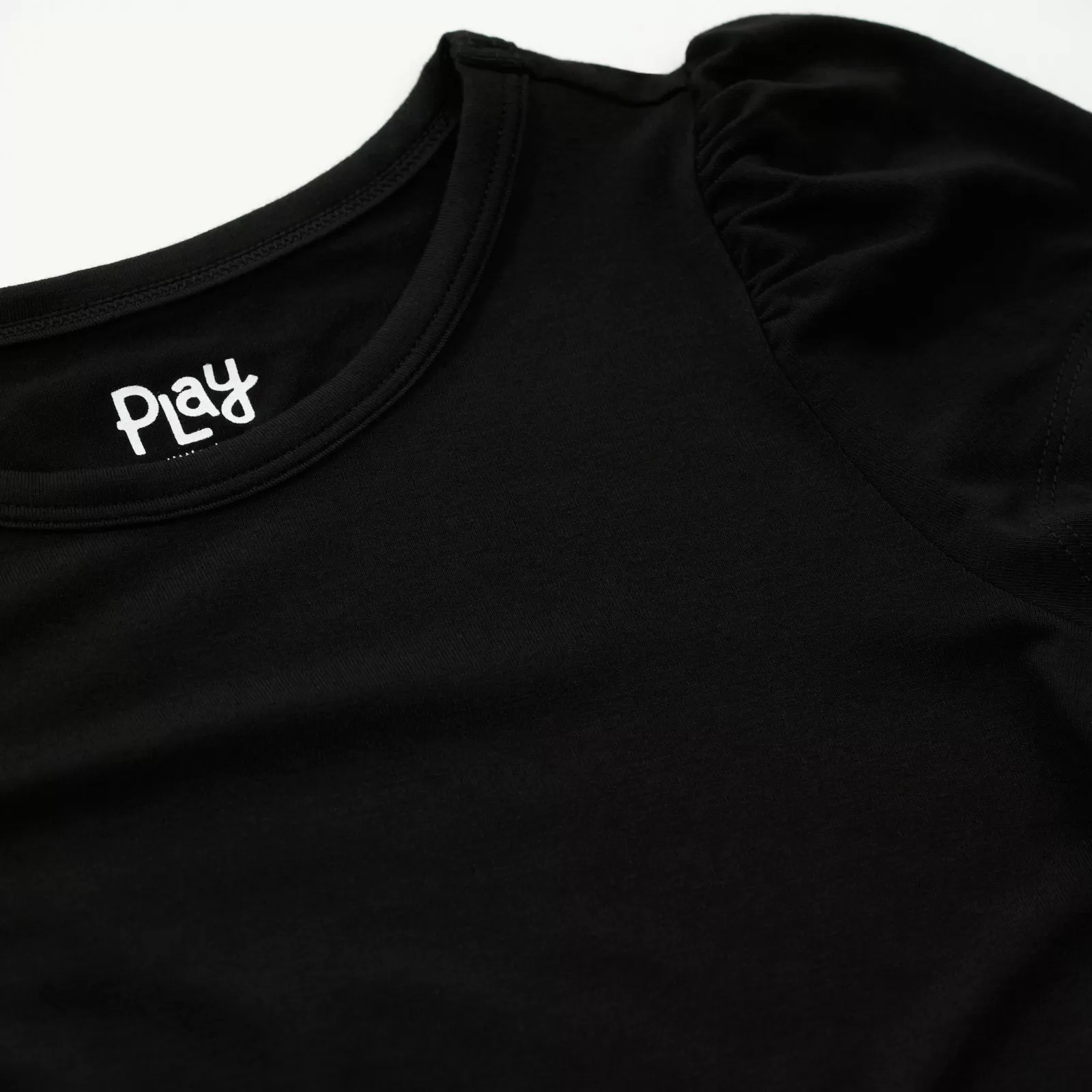 Black Puff Sleeve Tee