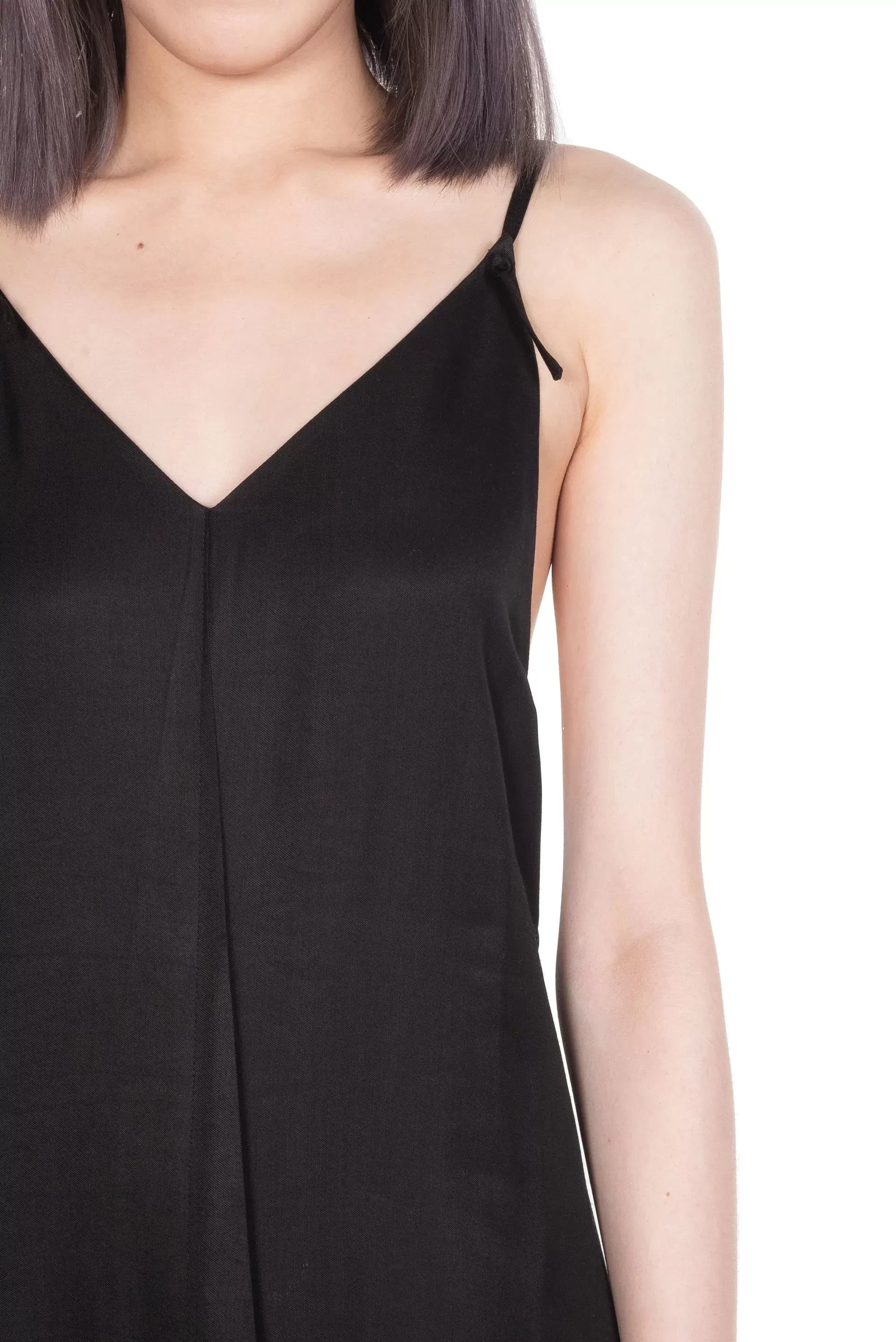 Black V-neck Halter Dress