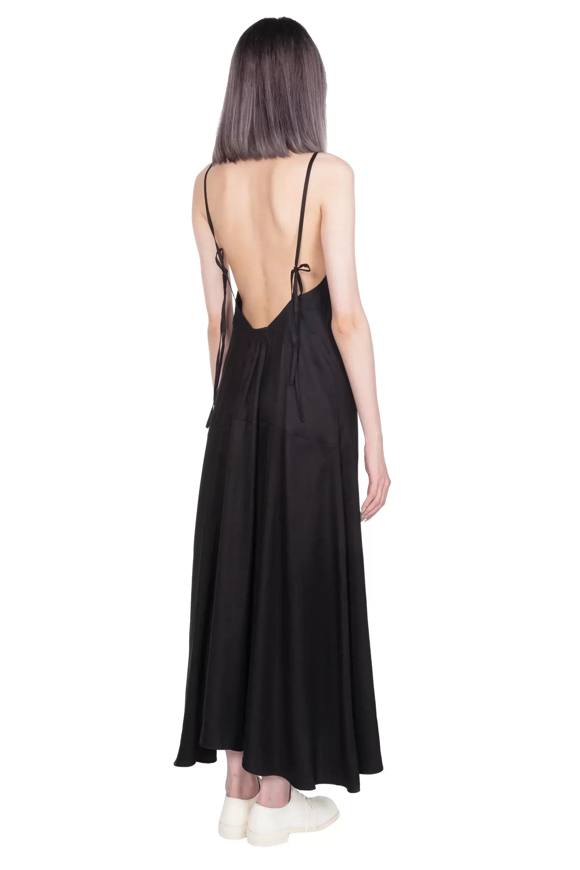 Black V-neck Halter Dress