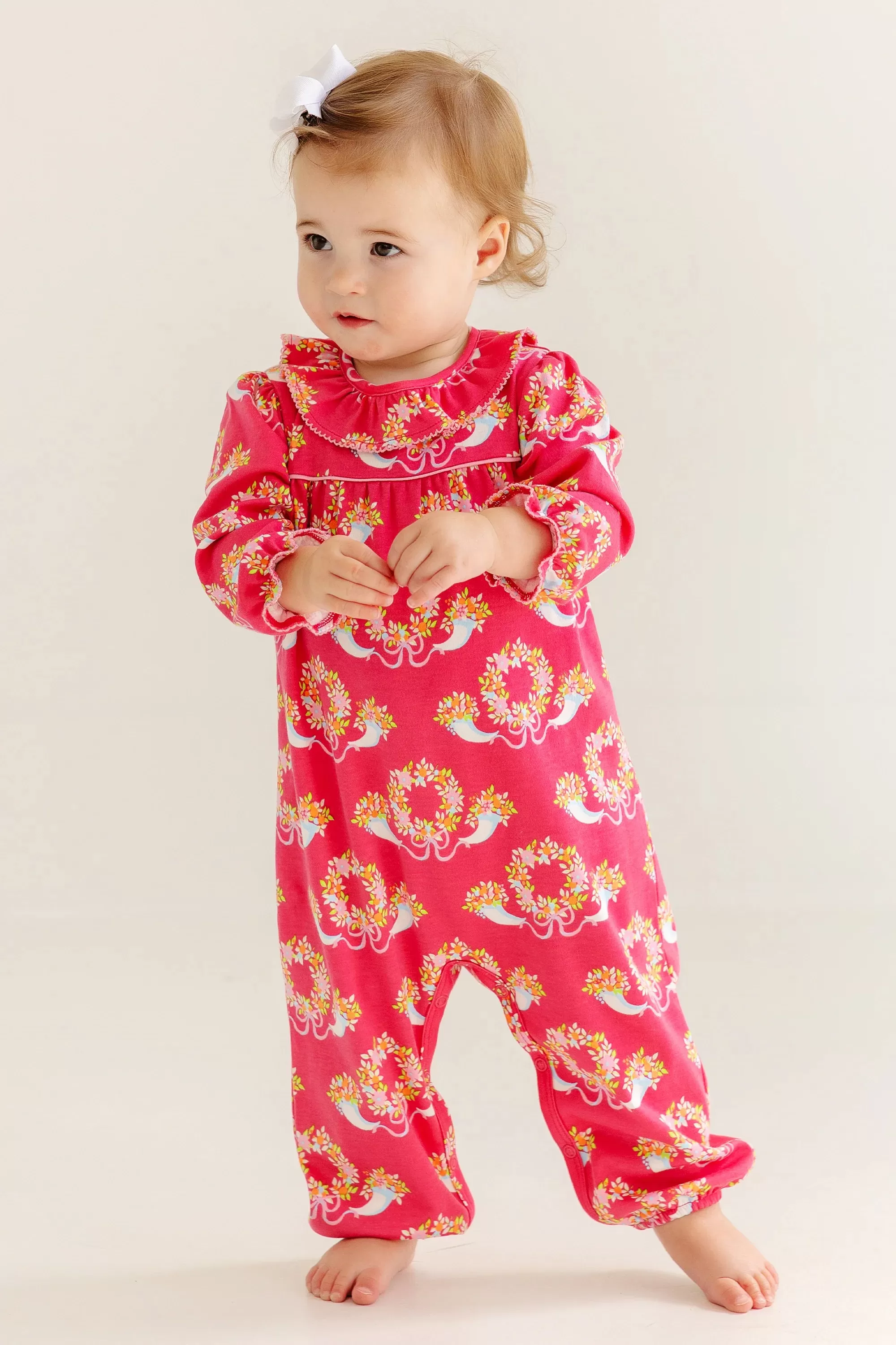 Bows and Berries L/S Ramona Ruffle Romper