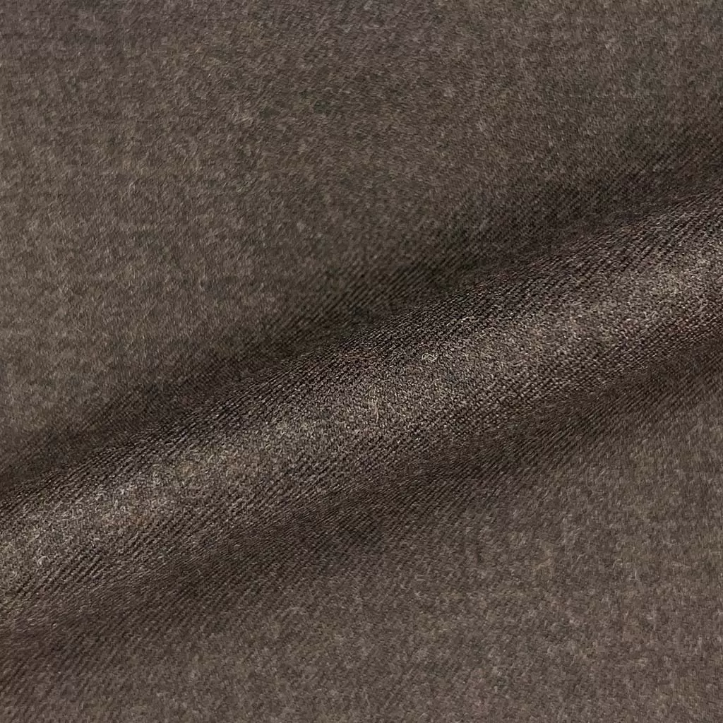 Brown Plain Weave Flannel With Comfort Stretch