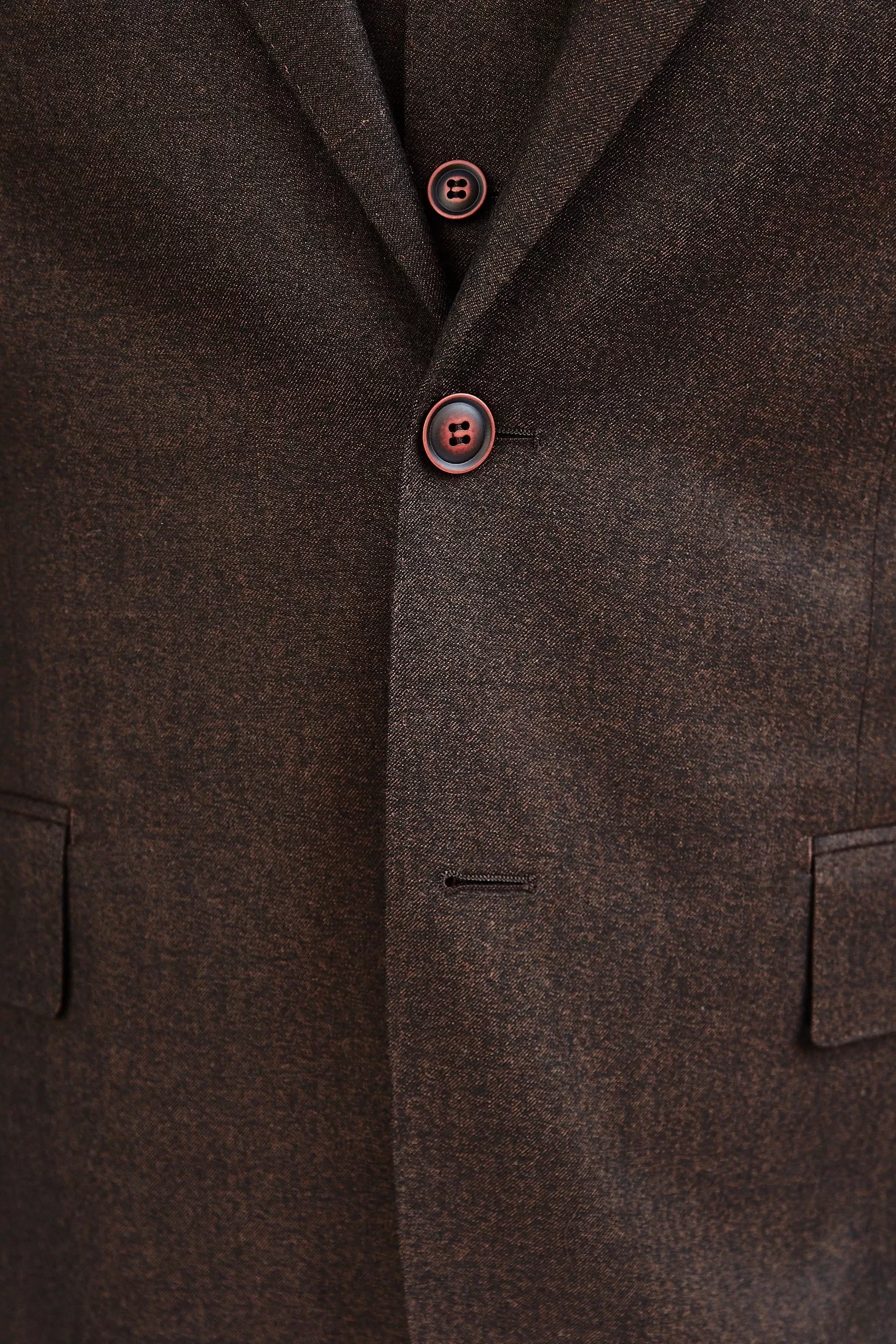 Brown Sharkskin 3 Piece Suit