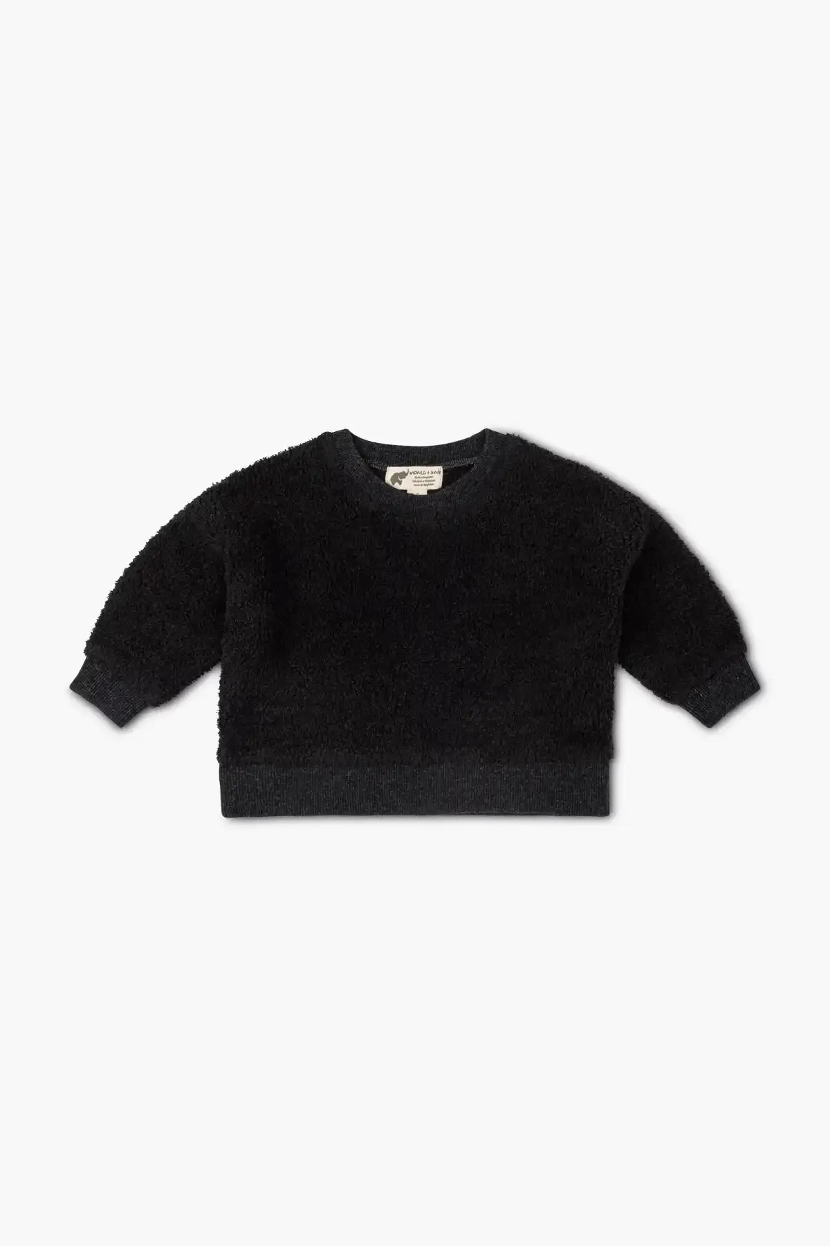 Brushed Yarn Sporty Sweatshirt_Charcoal