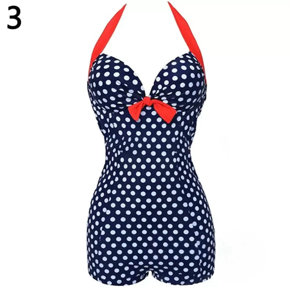 Calender Girl- the Polka Dot (or Cherry) Print 1950s Style Swimsuit