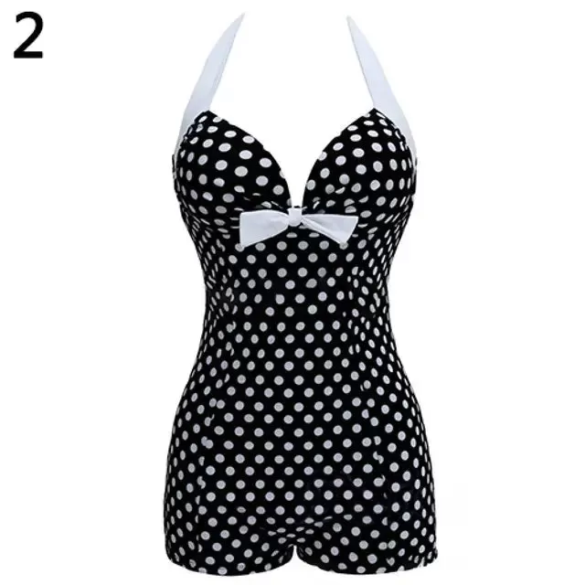 Calender Girl- the Polka Dot (or Cherry) Print 1950s Style Swimsuit