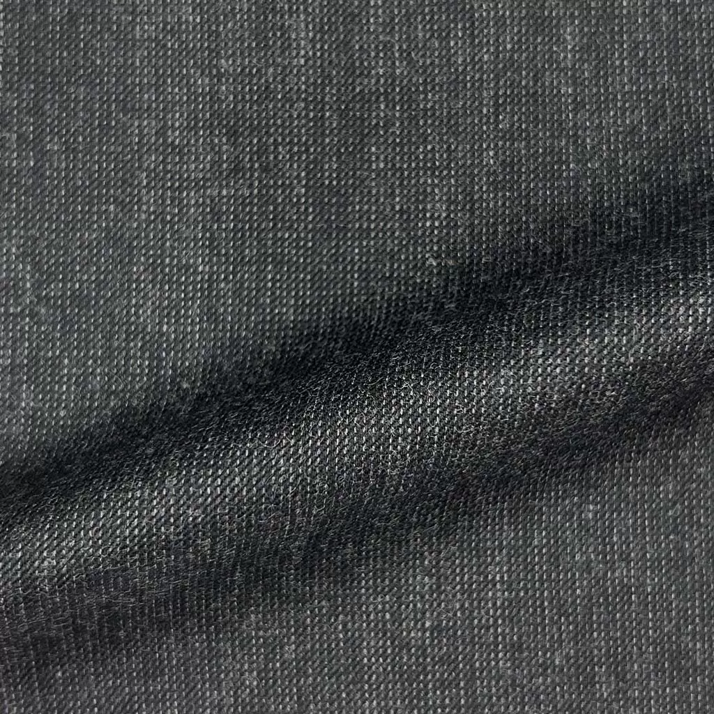 Charcoal Grey Nailhead Flannel With Comfort Stretch