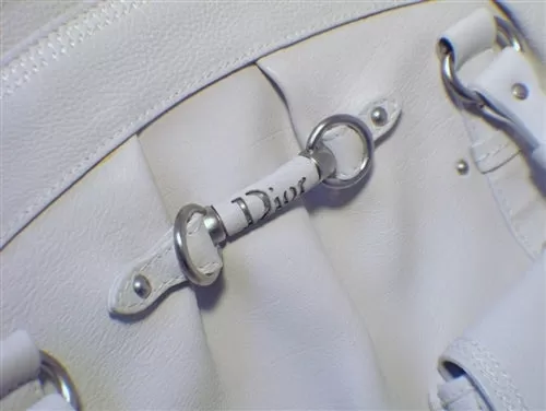 Christian Dior White Leather Shoulder Shopper Bag- LIMITED EDITION