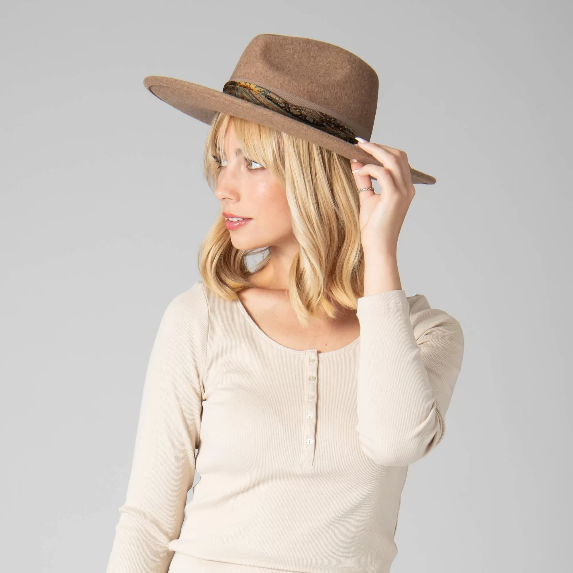 Cover Band Wool Felt Fedora