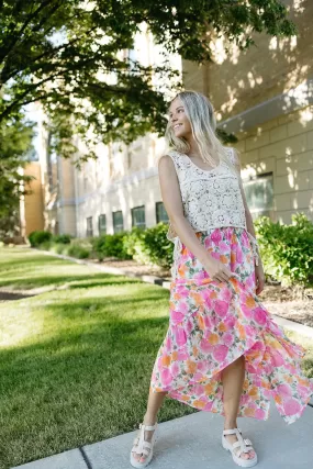 Creamy Crochet Side-Knot Vest