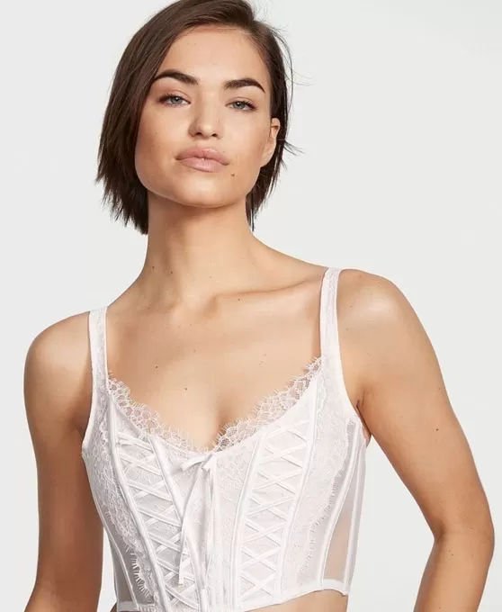 Daliah Mesh Lace Corset Top