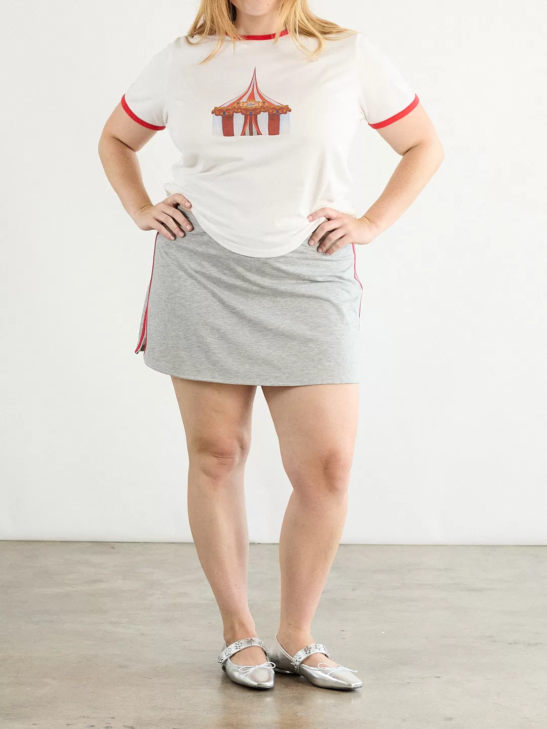 Darcy Skort - Heather/Red