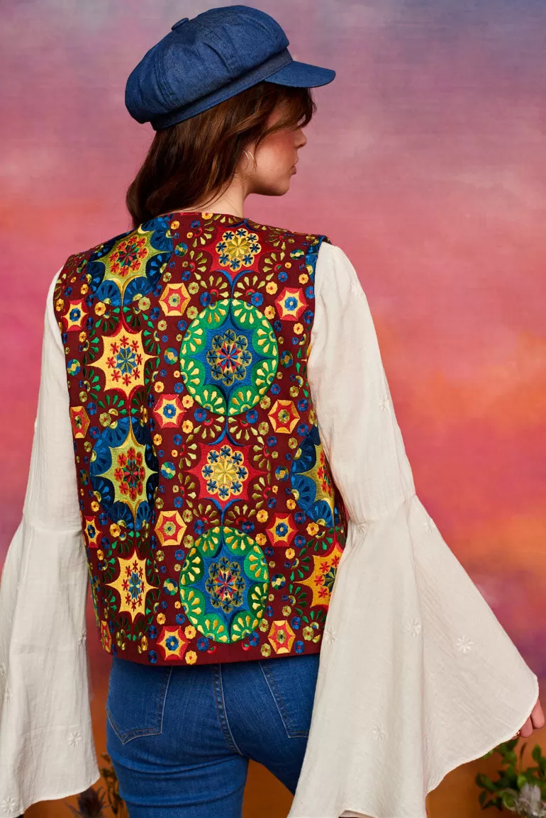 Drifter Kaleidoscope Embroidered Vest