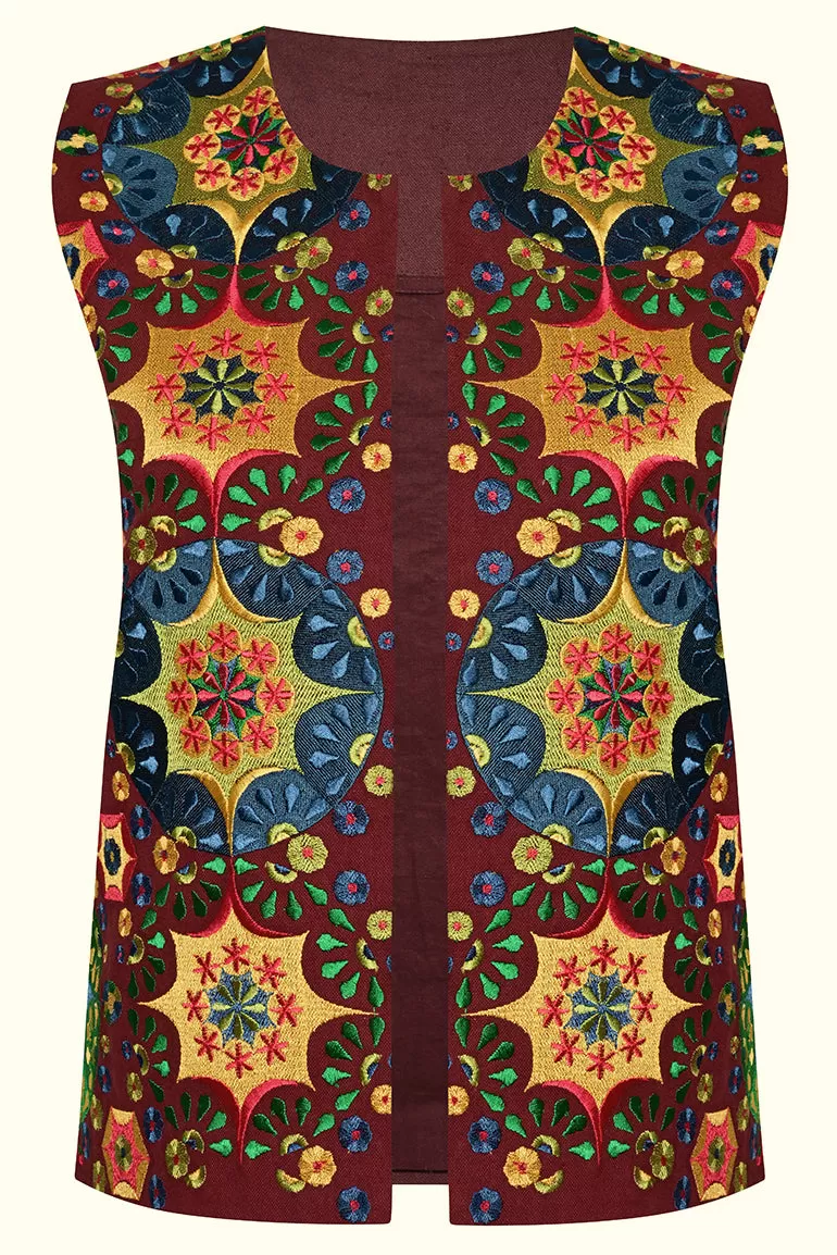 Drifter Kaleidoscope Embroidered Vest