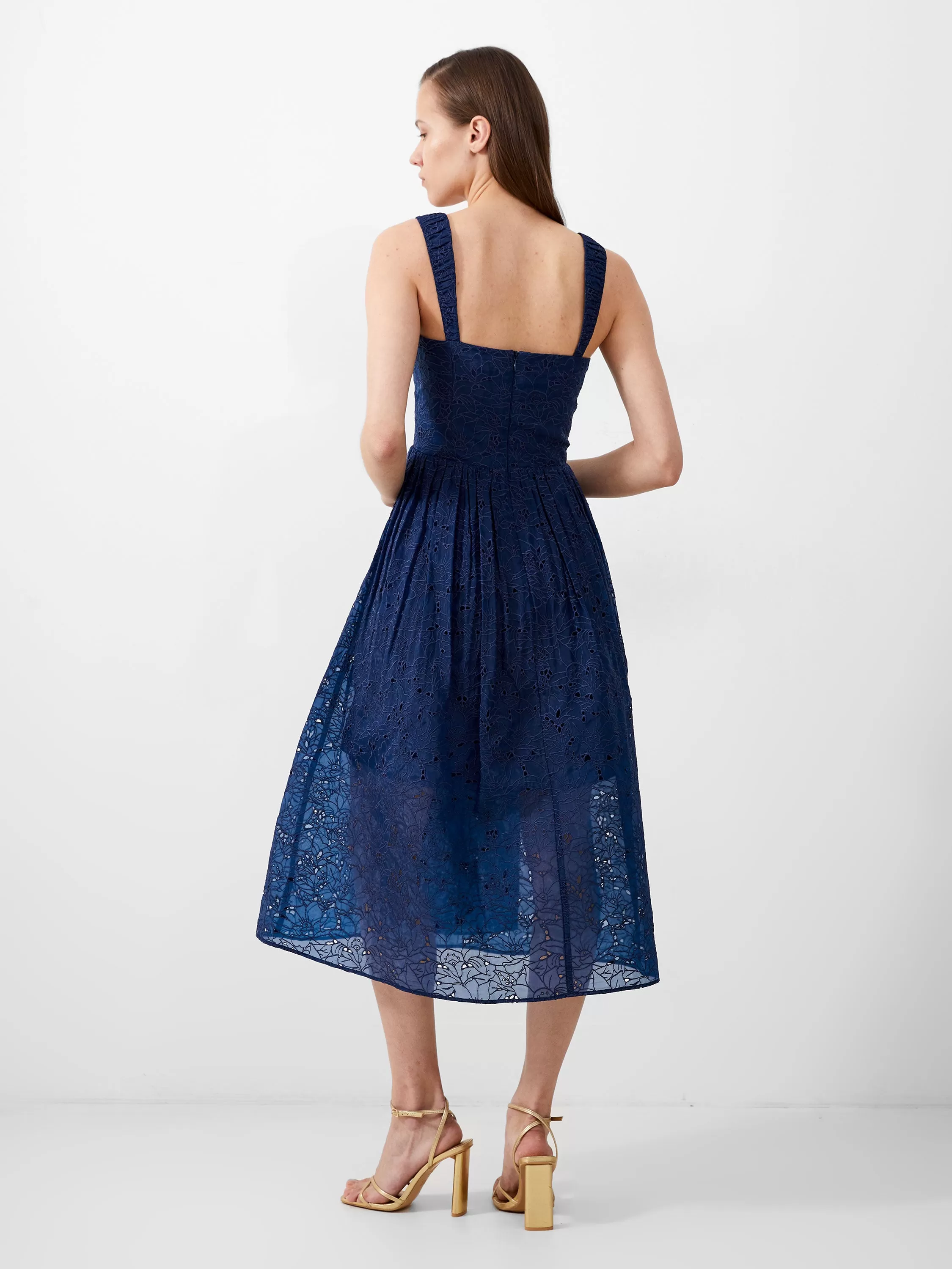 Embroidered Evelyn Lace Strappy Dress