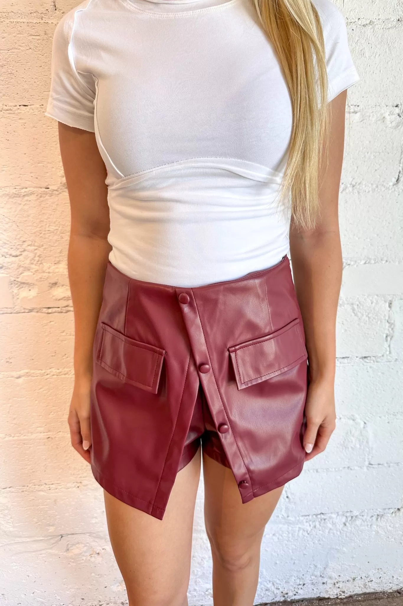 Fall Favorite Faux Leather Skort