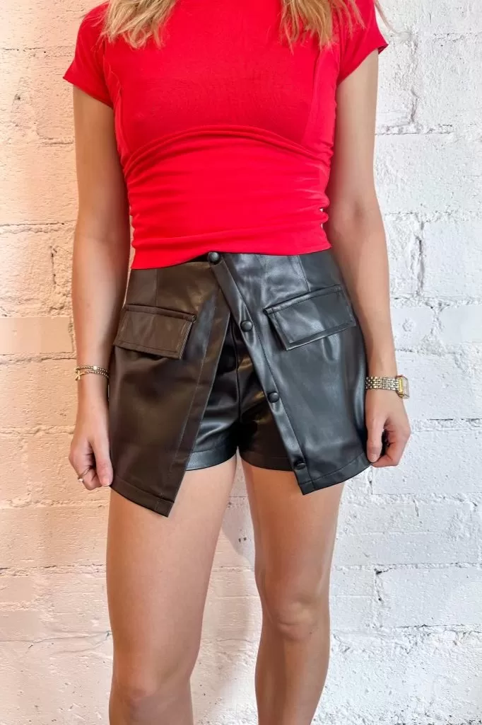 Fall Favorite Faux Leather Skort