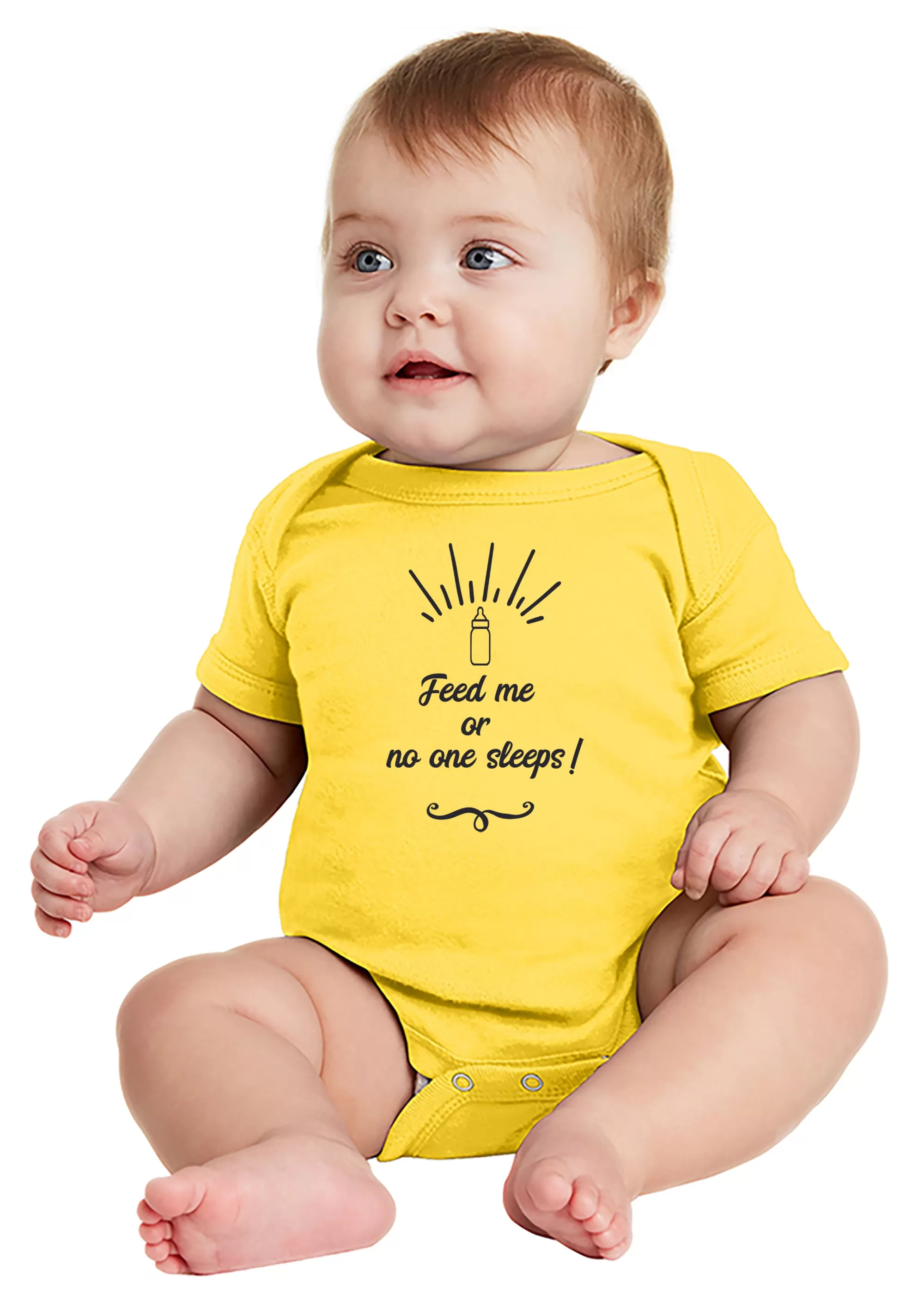 Feed Me or No One Sleeps! Baby Bodysuit