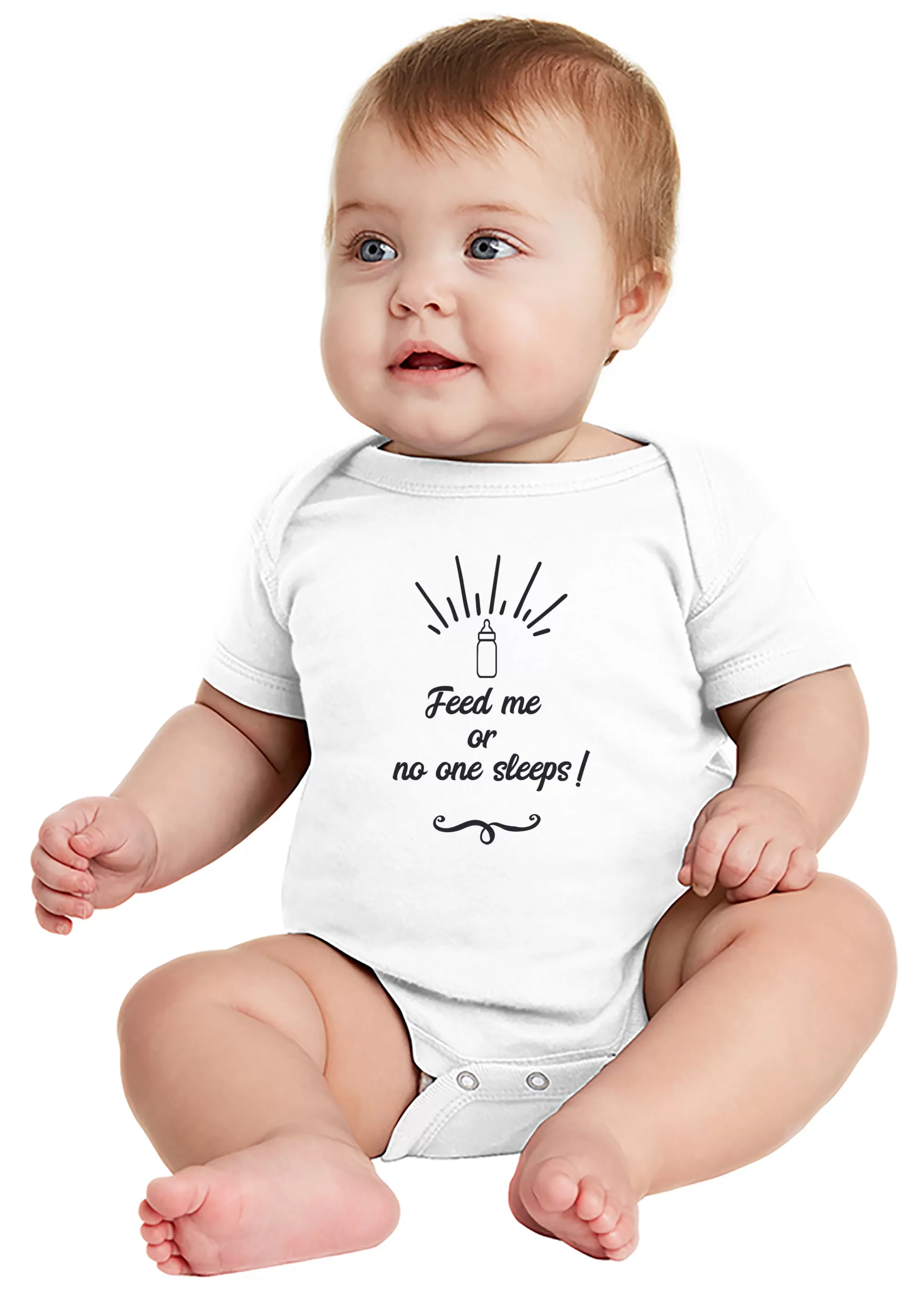 Feed Me or No One Sleeps! Baby Bodysuit