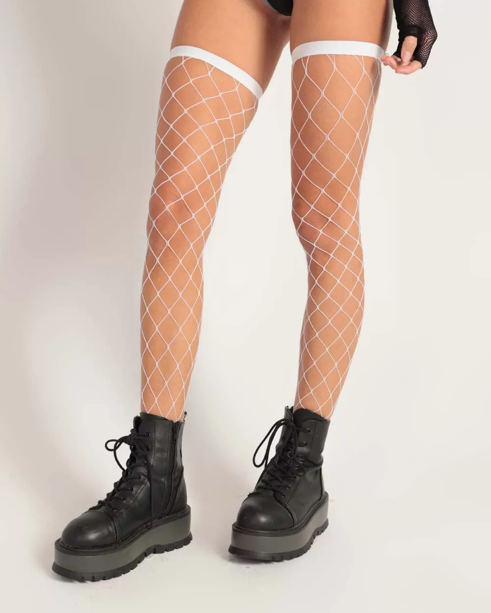 Flirty Fishnet Thigh Highs