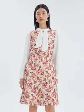 Floral Jacquard Vest Dress