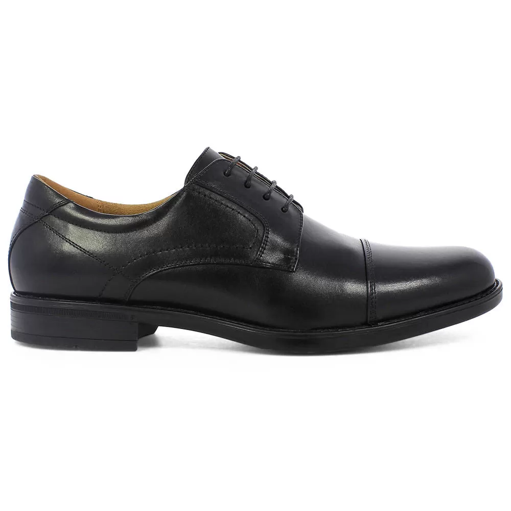 Florsheim Midtown Black Leather Cap Toe Oxfords