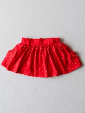 Garden Skort - Red White and Dotty